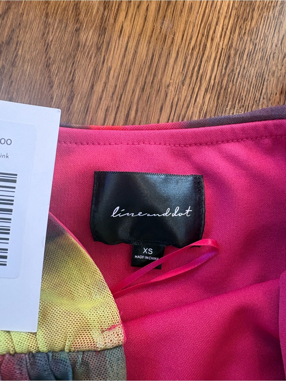 Line & Dot Revolve Miley Mini Dress Strapless Ruched Multi-Color Bodycon - Picture 3 of 4